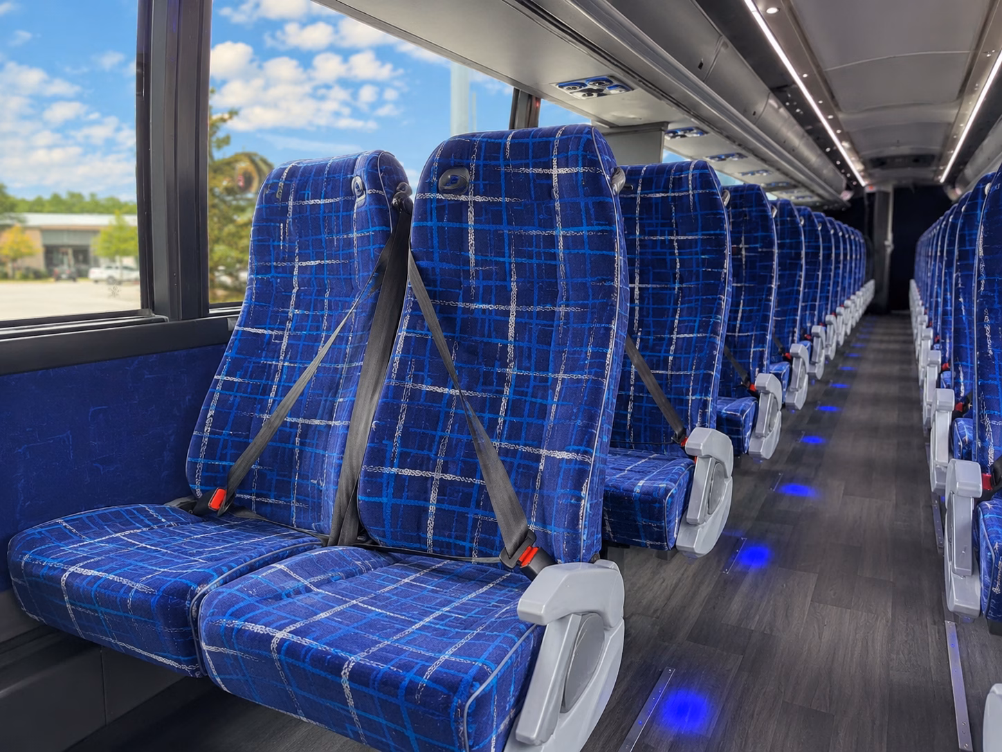 odessa charter bus rental interior